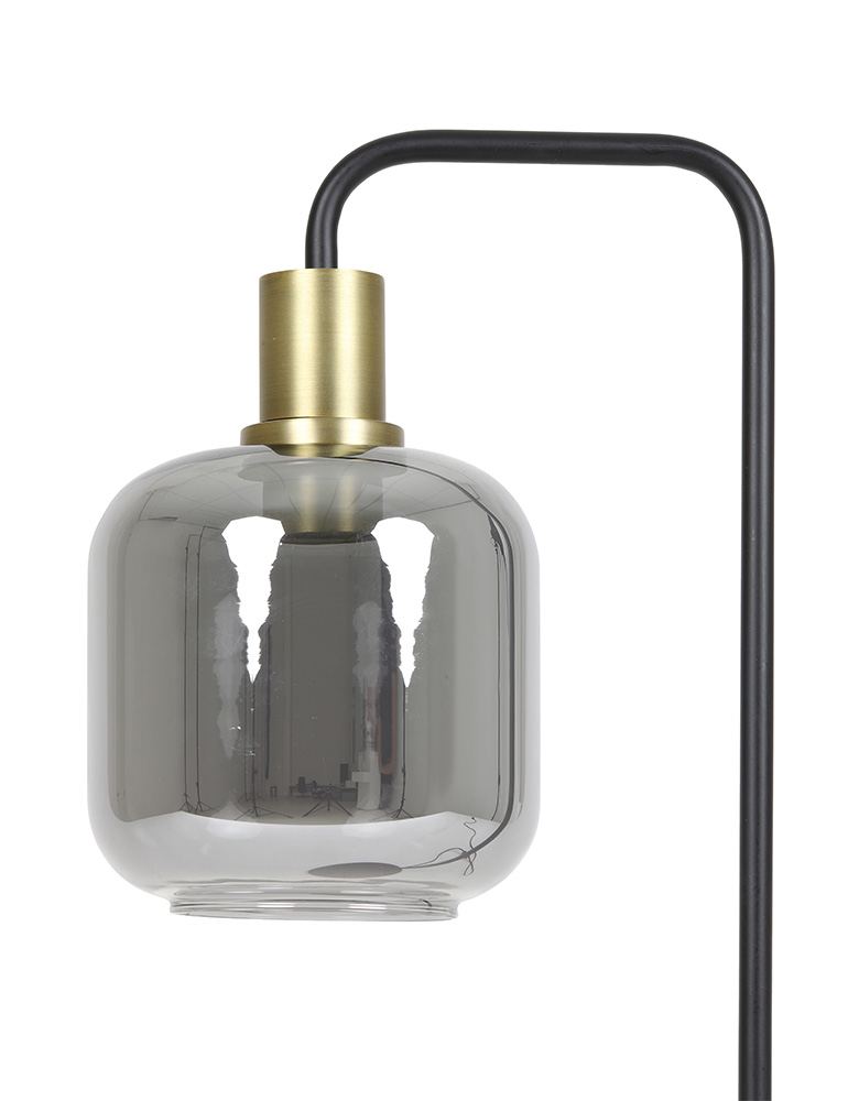 Lampadaire bombé en verre fumé Light & Living Lekar – Image 5