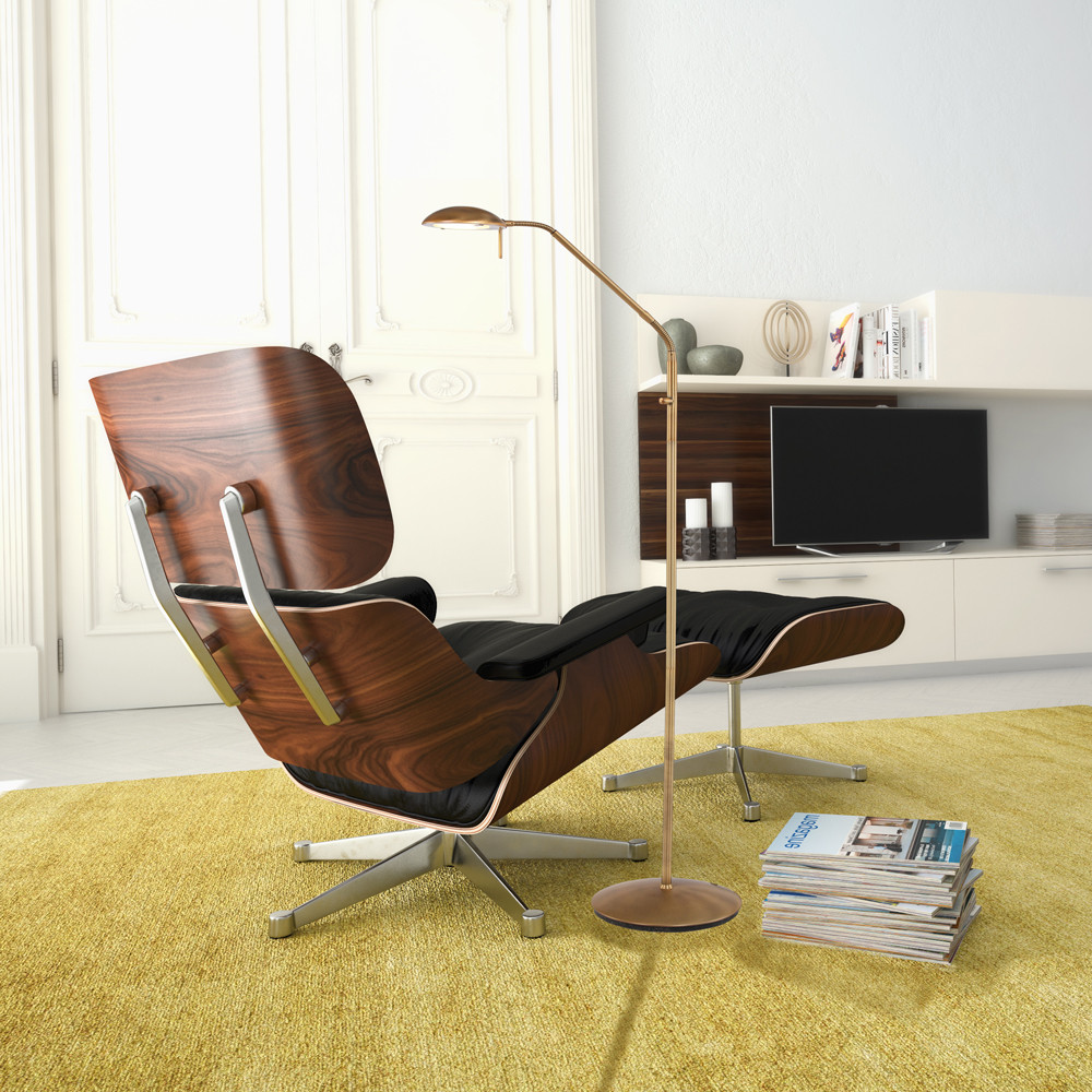 Lampadaire de lecture bronze bras flexible Mexlite Biron – Image 3