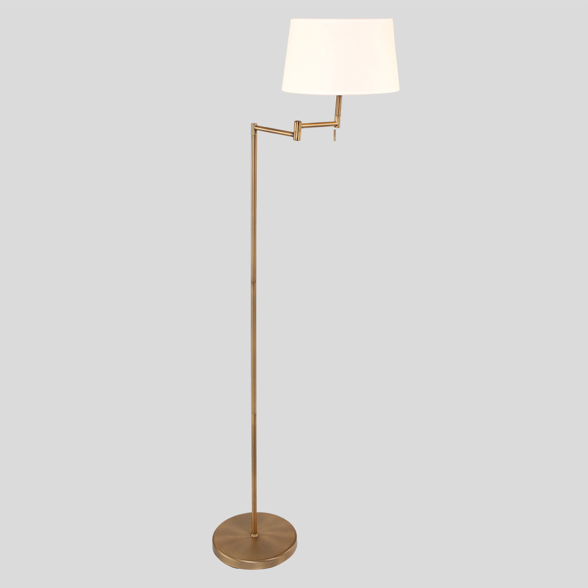 Lampadaire classique en bronze avec abat-jour en lin Mexlite Bella – Image 15