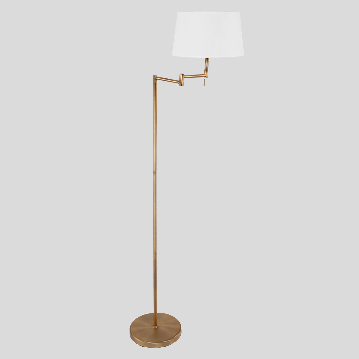 Lampadaire classique en bronze avec abat-jour en lin Mexlite Bella – Image 16