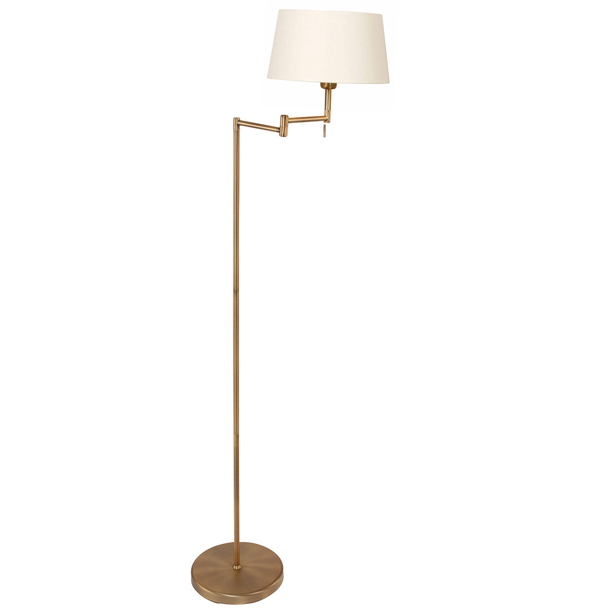 Lampadaire classique en bronze avec abat-jour en lin Mexlite Bella – Image 2