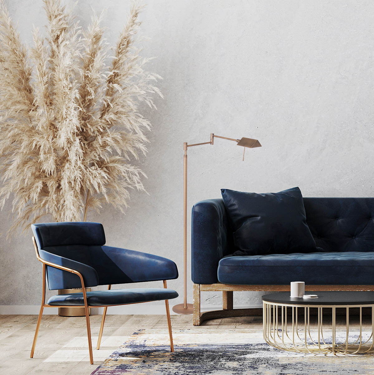 Lampadaire classique dimmable Steinhauer Retina bronze – Image 3