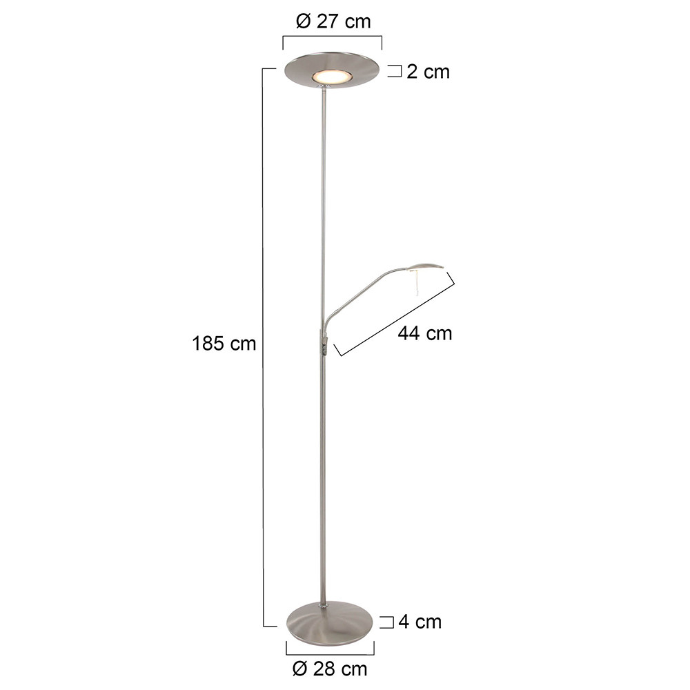 Lampadaire classique Steinhauer Zodiac acier – Image 8