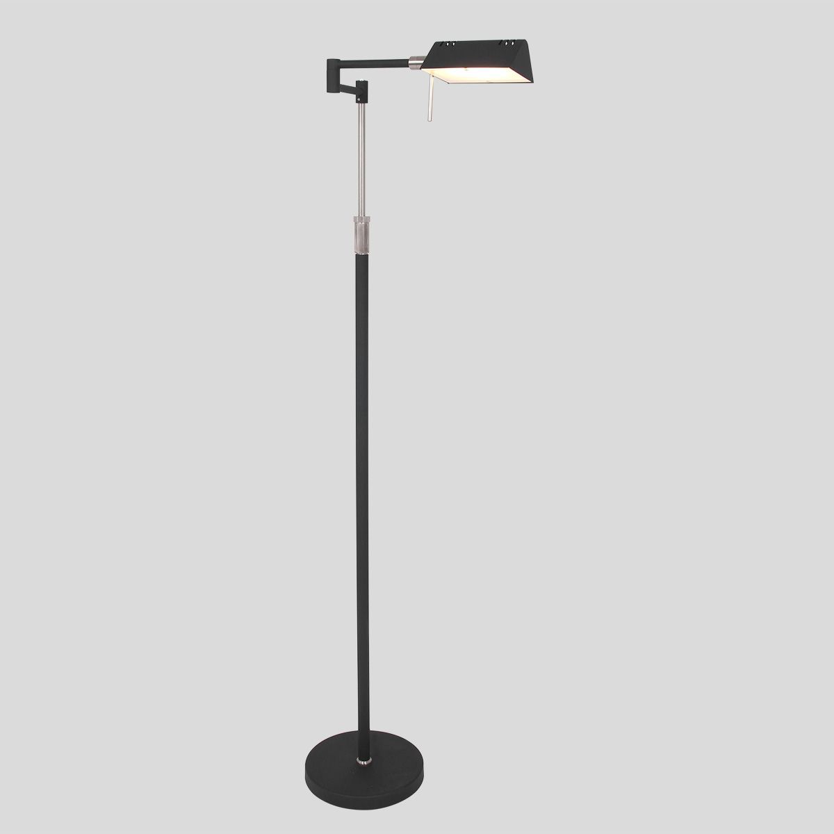 Lampadaire noir tendance avec bras pivotant réglable en métal Mexlite Karl – Image 18