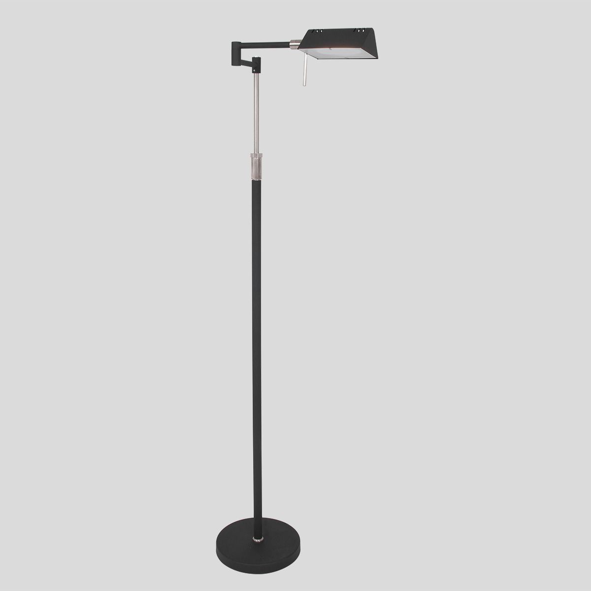 Lampadaire noir tendance avec bras pivotant réglable en métal Mexlite Karl – Image 19