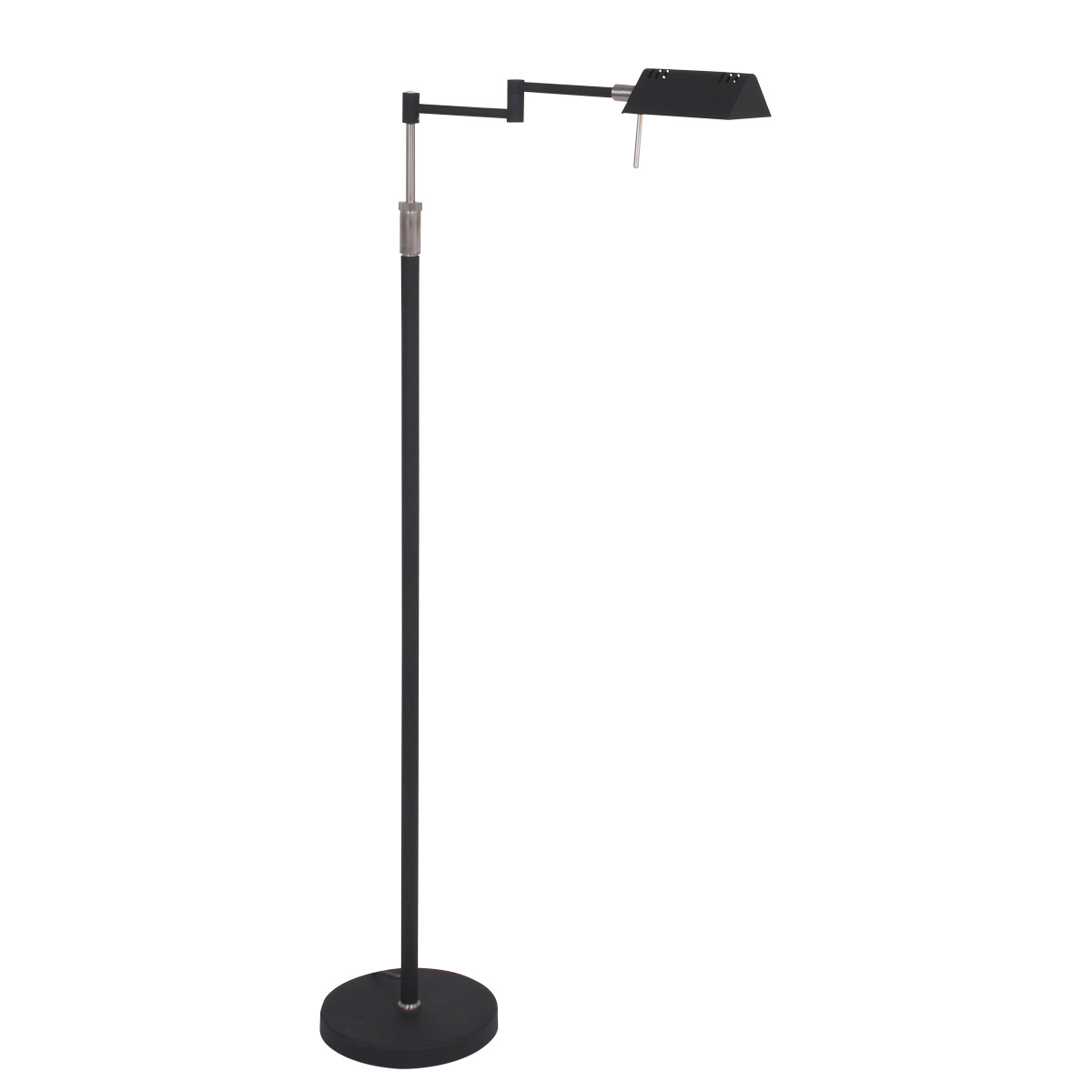 Lampadaire noir tendance avec bras pivotant réglable en métal Mexlite Karl – Image 2