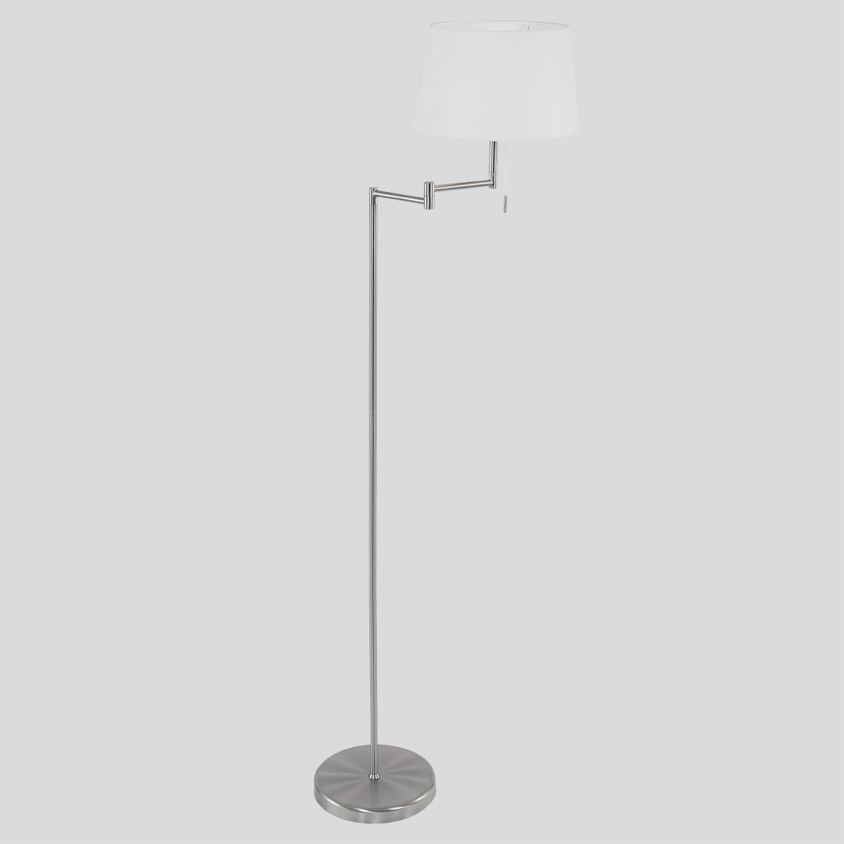 Lampadaire moderne en acier avec abat-jour en lin Mexlite Bella – Image 14