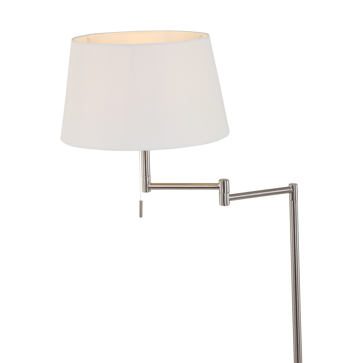 Lampadaire moderne en acier avec abat-jour en lin Mexlite Bella – Image 4