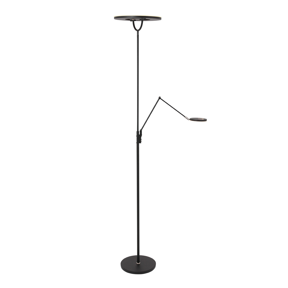 Lampadaire noir avec lampe de lecture réglable Steinhauer Soleil – Image 17