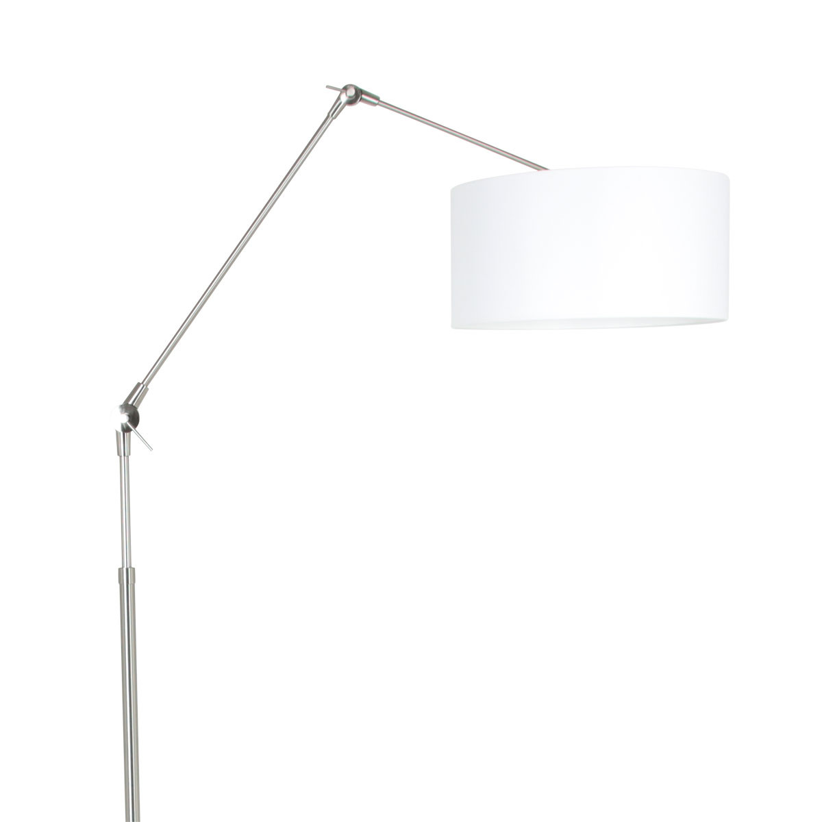 Lampadaire en acier bras articulé Steinhauer Prestige Chic abat-jour cotton blanc – Image 15