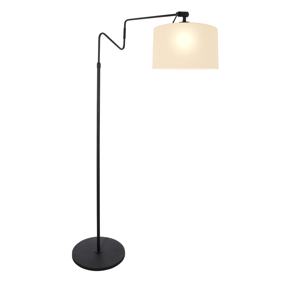 Lampadaire en acier et velours Steinhauer Linstrøm opaque et noir – Image 2
