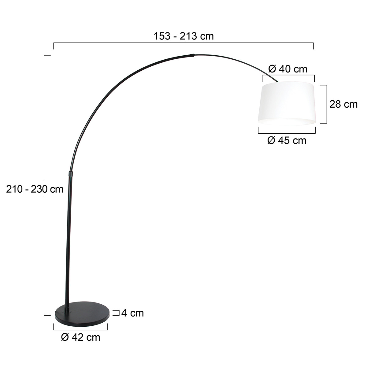 Lampadaire en arc atmosphérique Steinhauer Sparkled light acier – Image 7