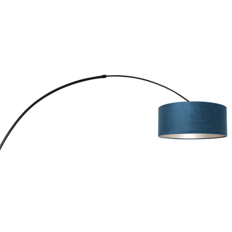 lampadaire-en-arc-avec-abat-jour-bleu-steinhauer-sparkled-light-acier-8242zw-15