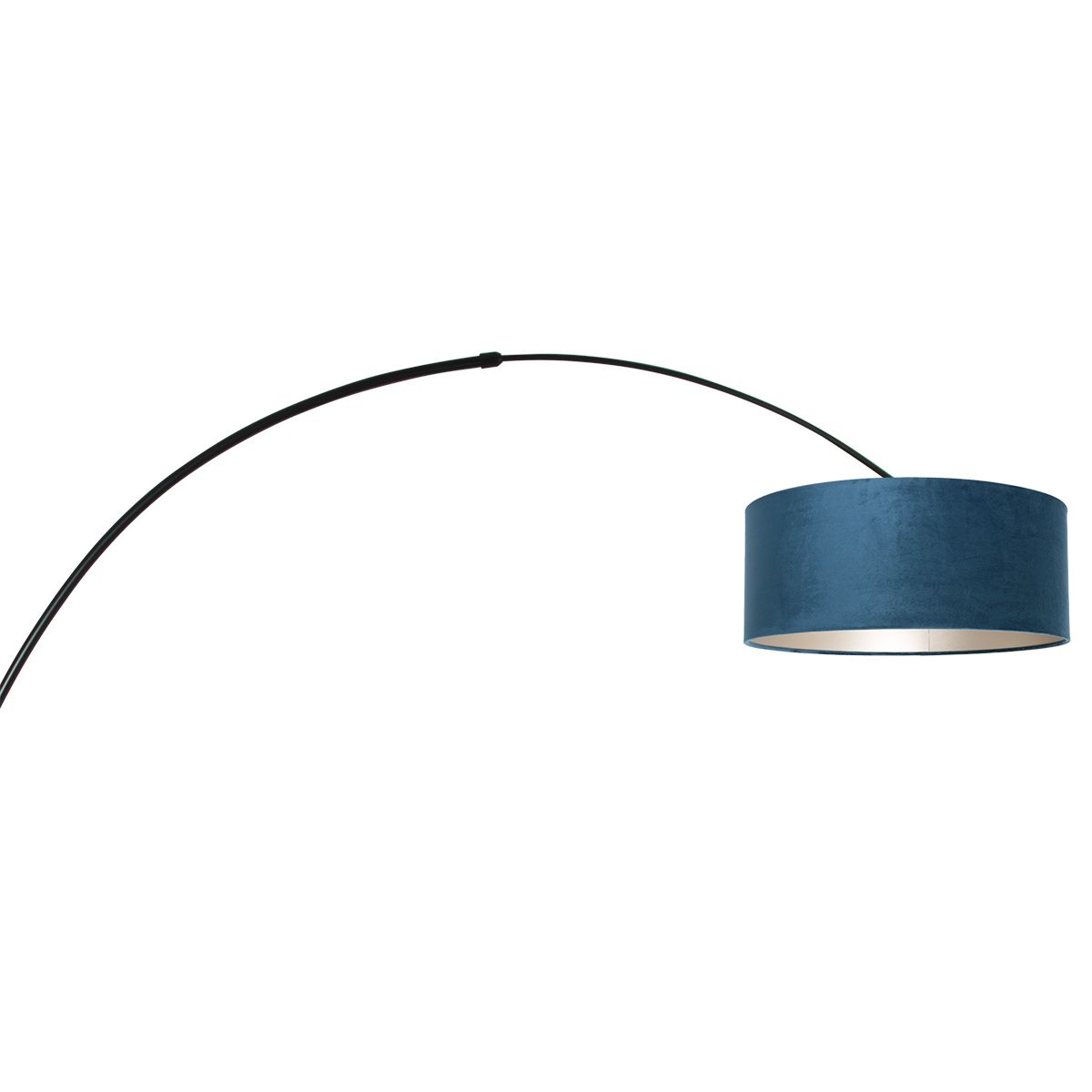 Lampadaire en arc avec abat-jour bleu Steinhauer Sparkled light acier – Image 15