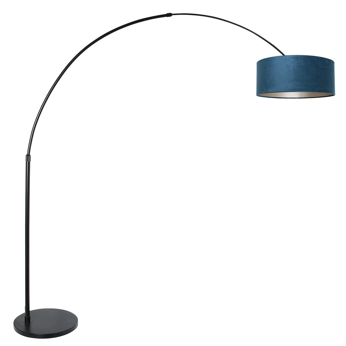 lampadaire-en-arc-avec-abat-jour-bleu-steinhauer-sparkled-light-acier-8242zw