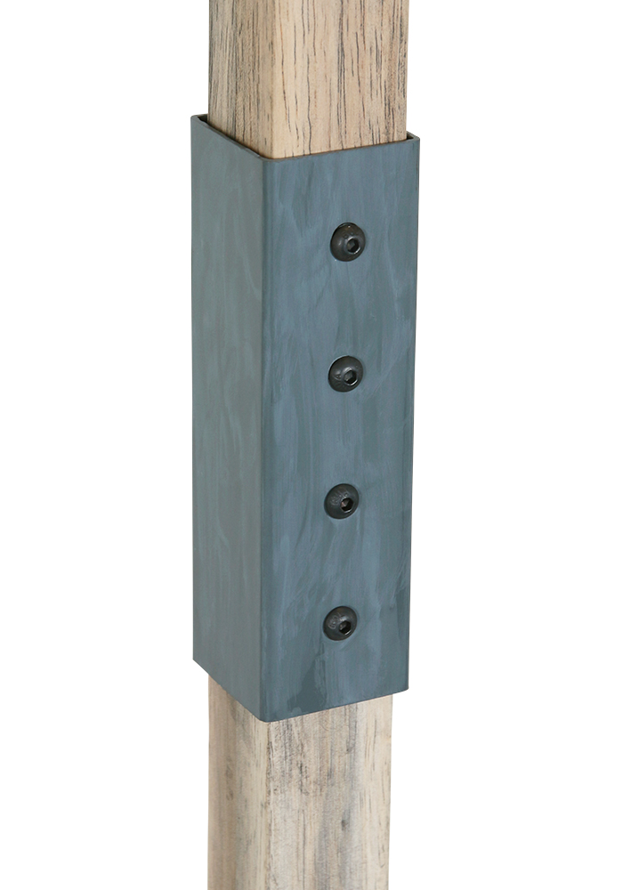 Lampadaire en bois avec abat-jour gris Mexlite Gearwood – Image 9