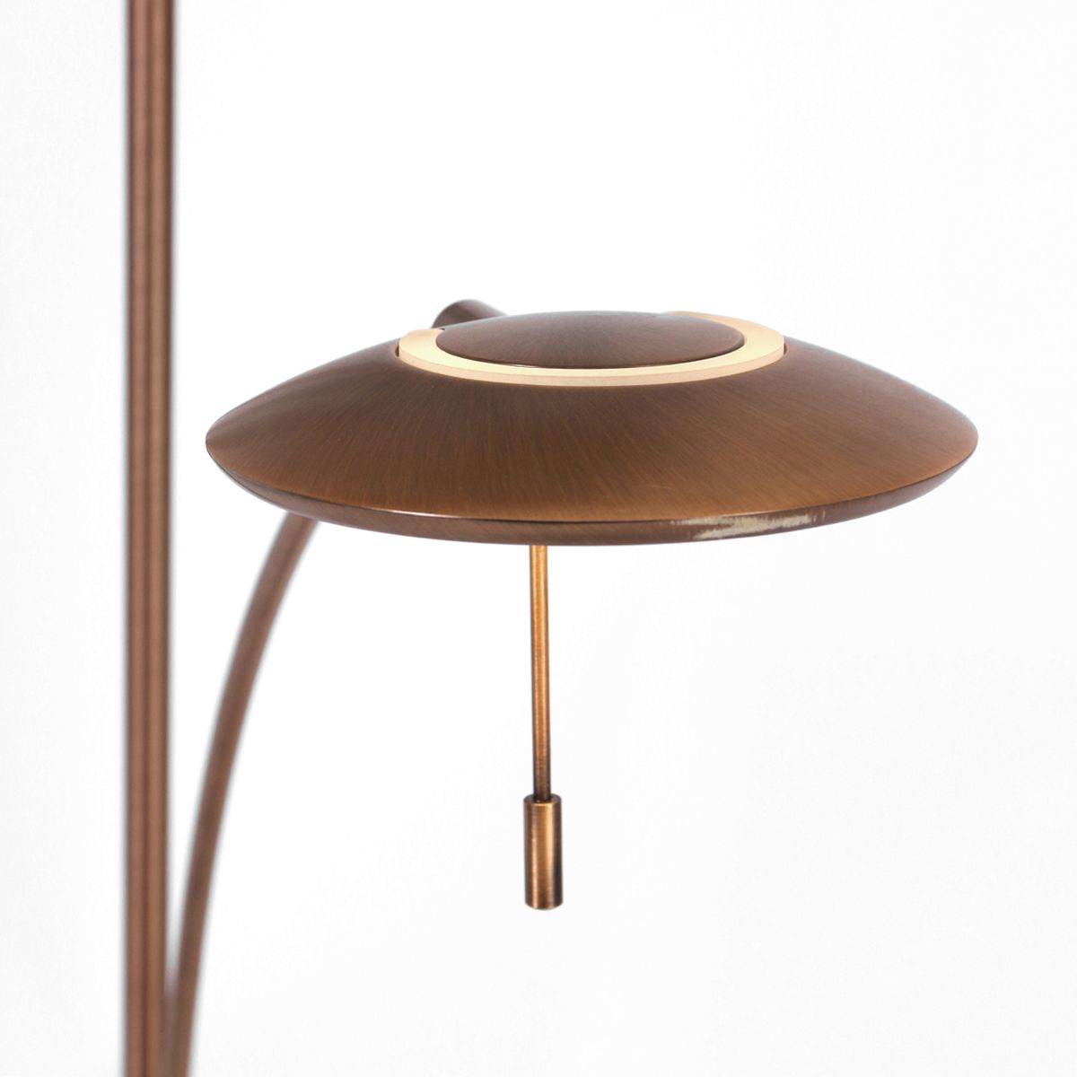 Lampadaire laiton vieilli classique Steinhauer Zenith led bronze et opaque – Image 15