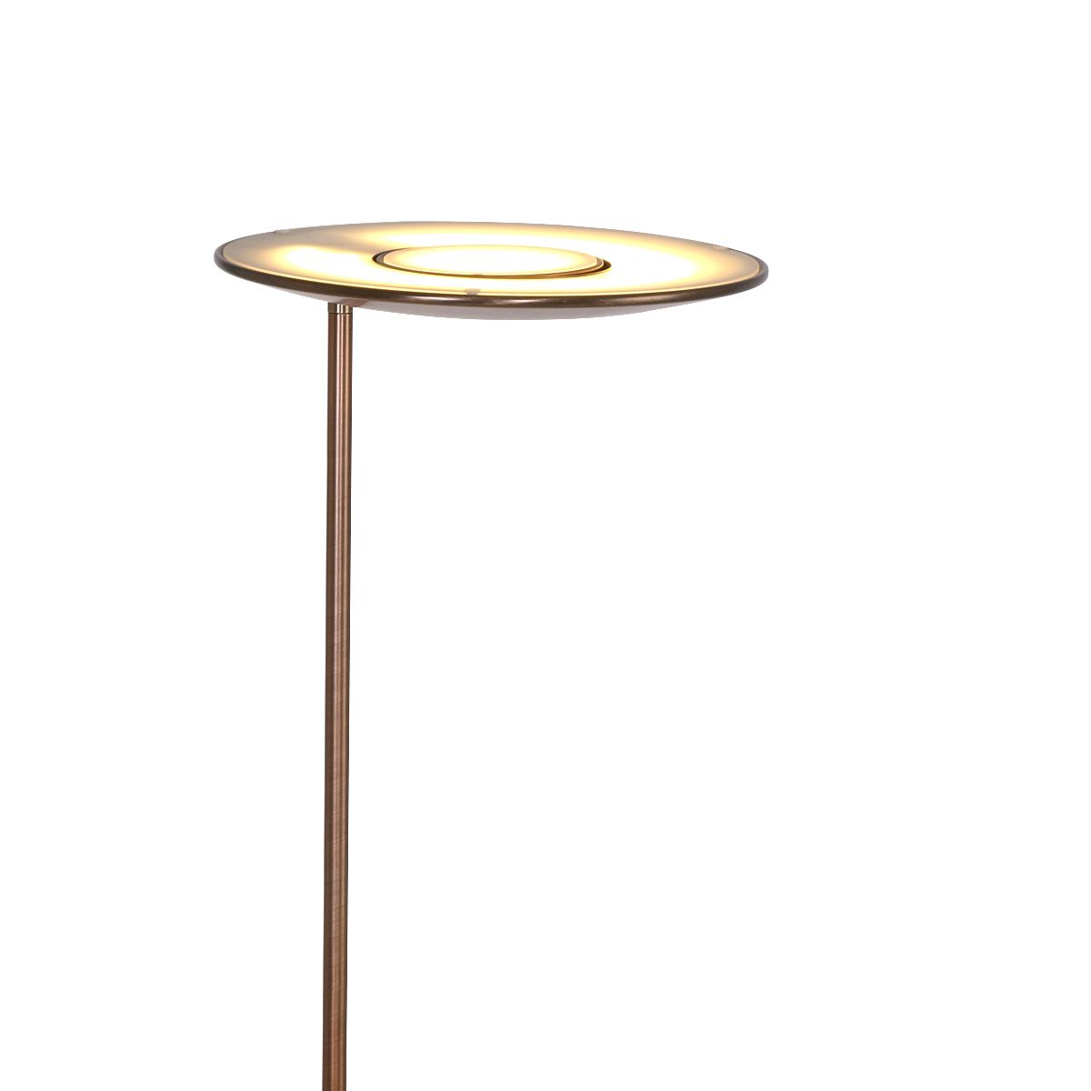 Lampadaire laiton vieilli classique Steinhauer Zenith led bronze et opaque – Image 18