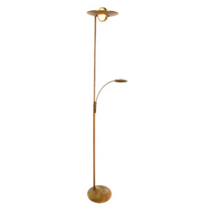 lampadaire-laiton-vieilli-classique - - -  -steinhauer-zenith-led-bronze-et-opaque-7860br