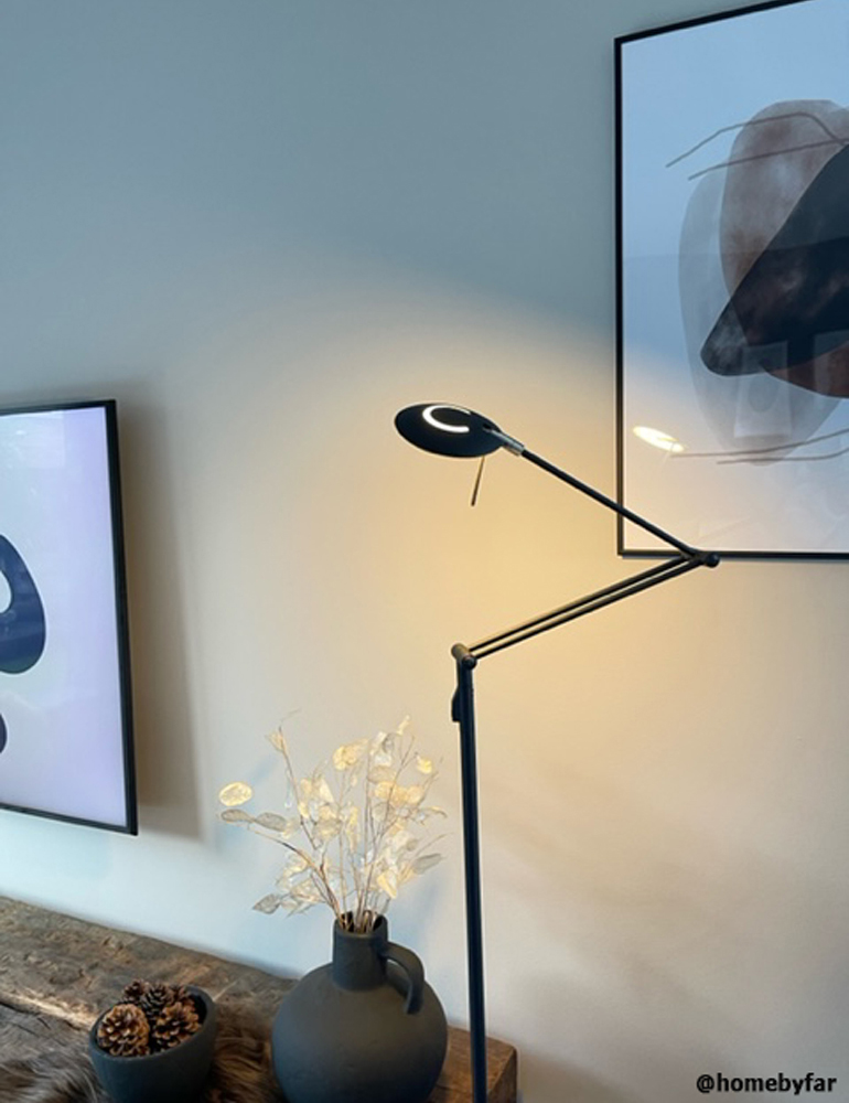 Lampadaire LED avec bras articulé noir Steinhauer Zodiac – Image 11