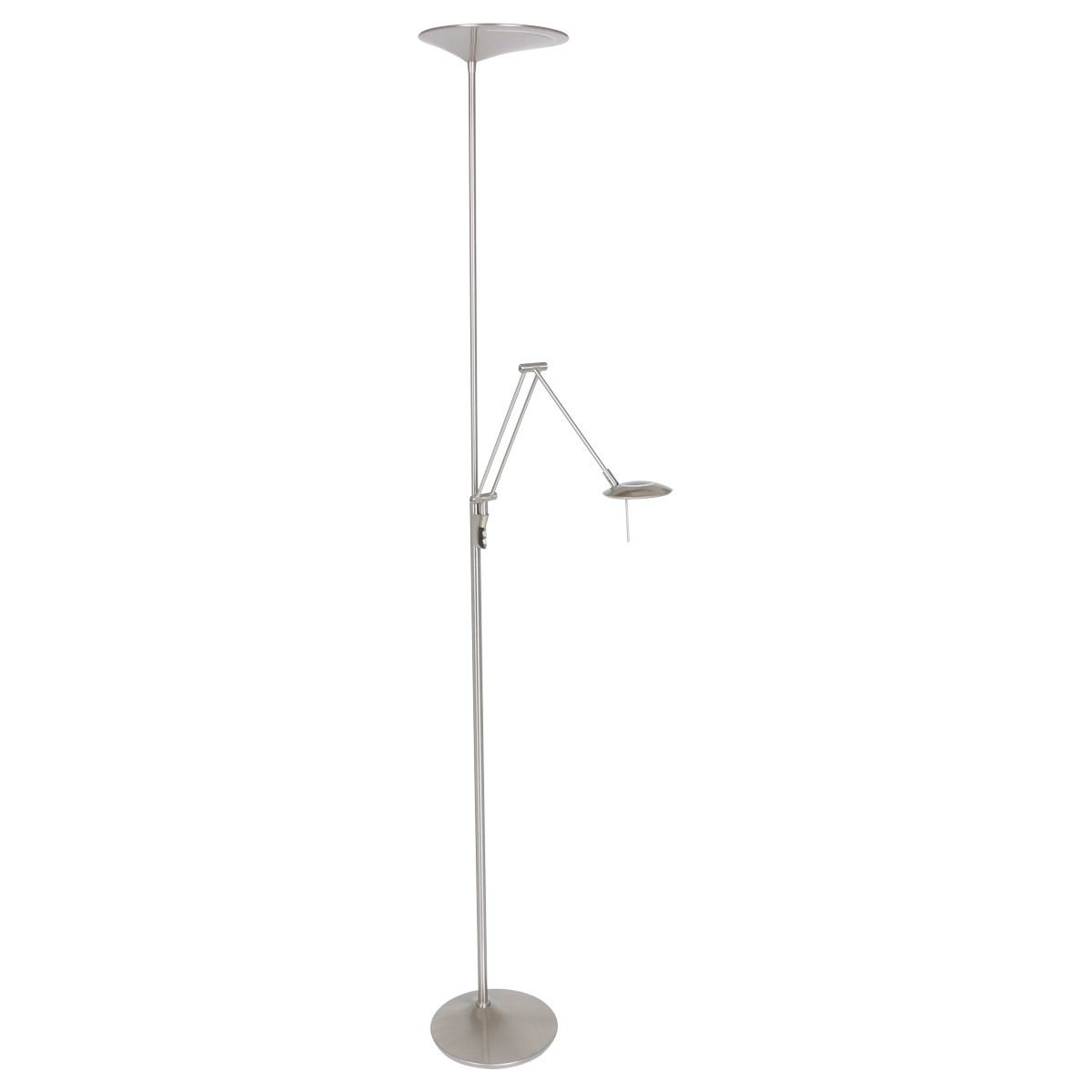 Lampadaire LED avec lampe de lecture Steinhauer Zodiac acier – Image 2