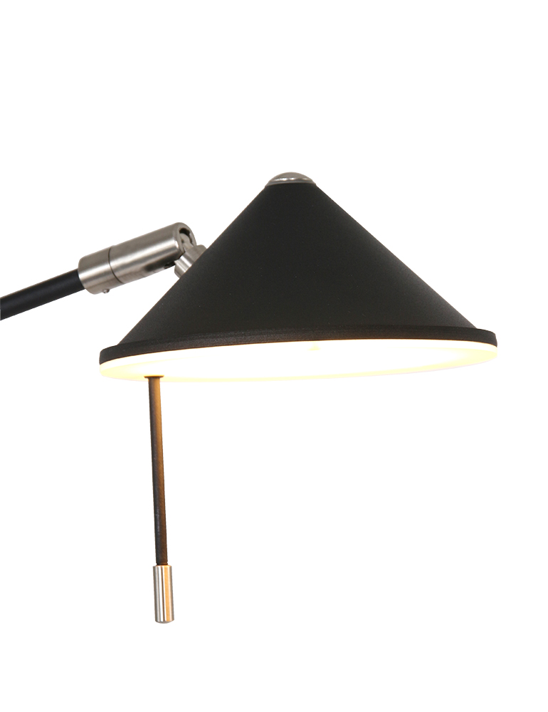 Lampadaire LED design noir aux bras articulés Steinhauer Punkt led chrome et noir – Image 4
