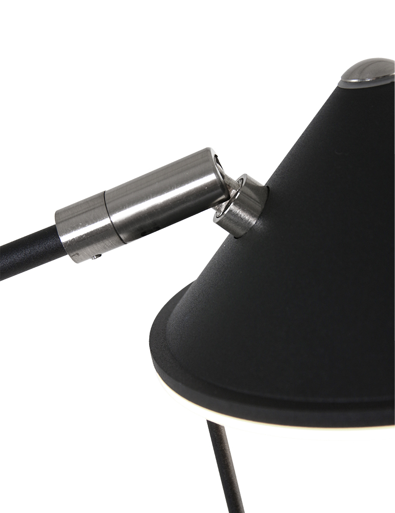 Lampadaire LED design noir aux bras articulés Steinhauer Punkt led chrome et noir – Image 6