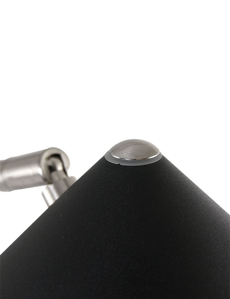 Lampadaire LED design noir aux bras articulés Steinhauer Punkt led chrome et noir – Image 9