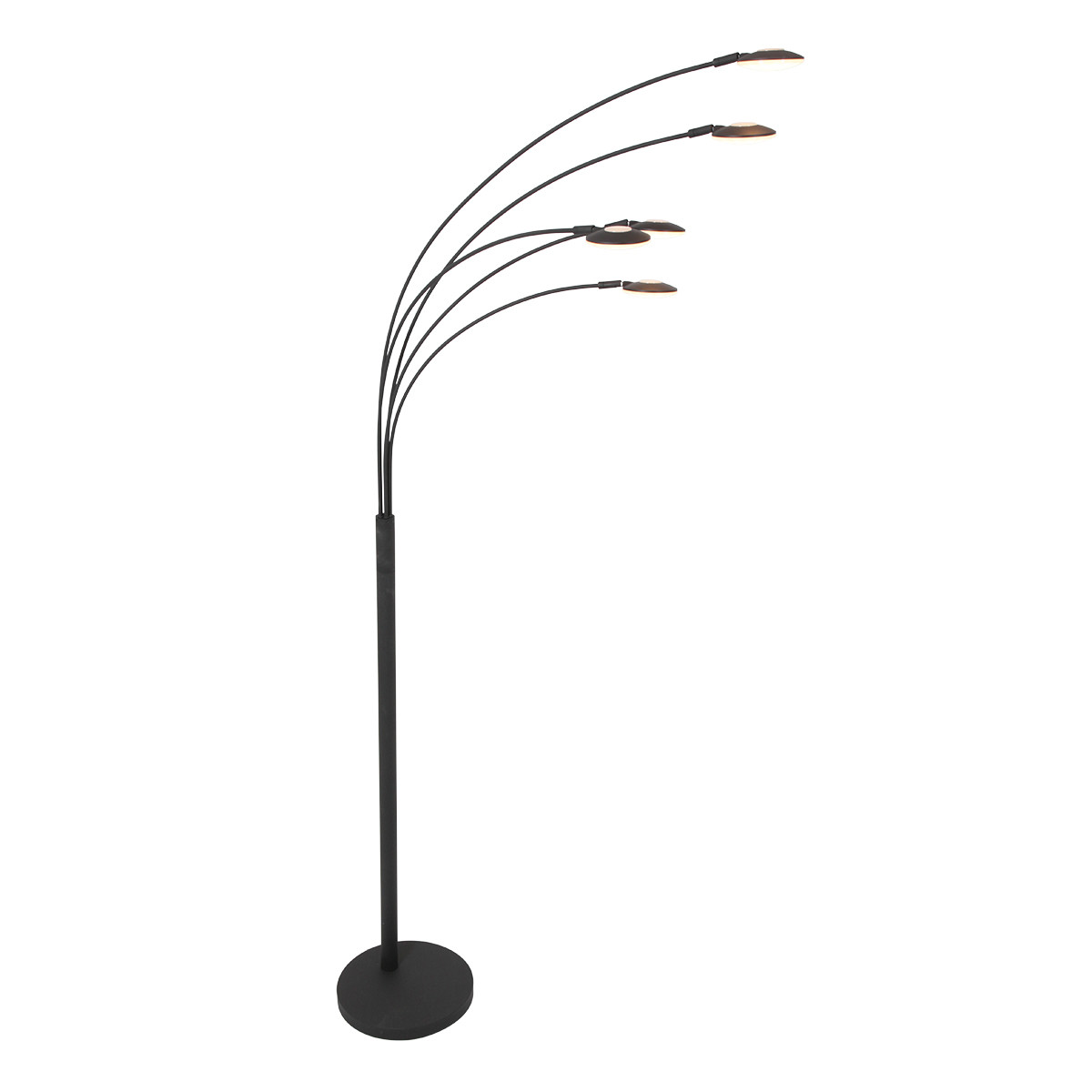 Lampadaire moderne en métal noir Mexlite Synna – Image 22