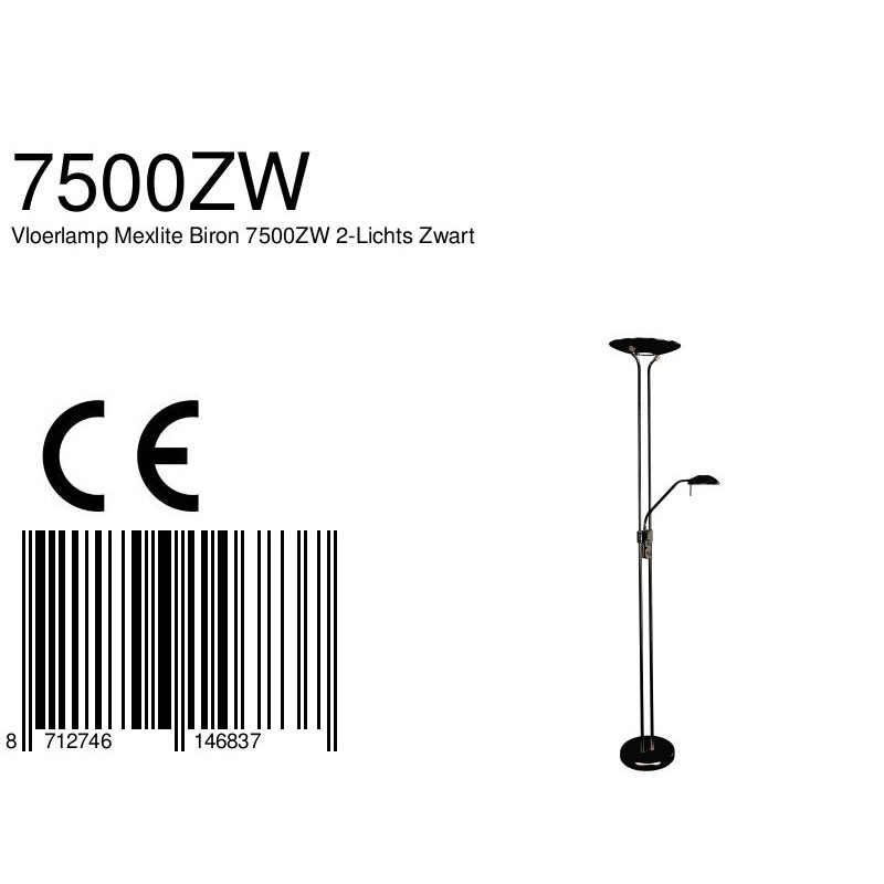 Lampadaire rond bras de lecture réglable acier Mexlite Biron – Image 8