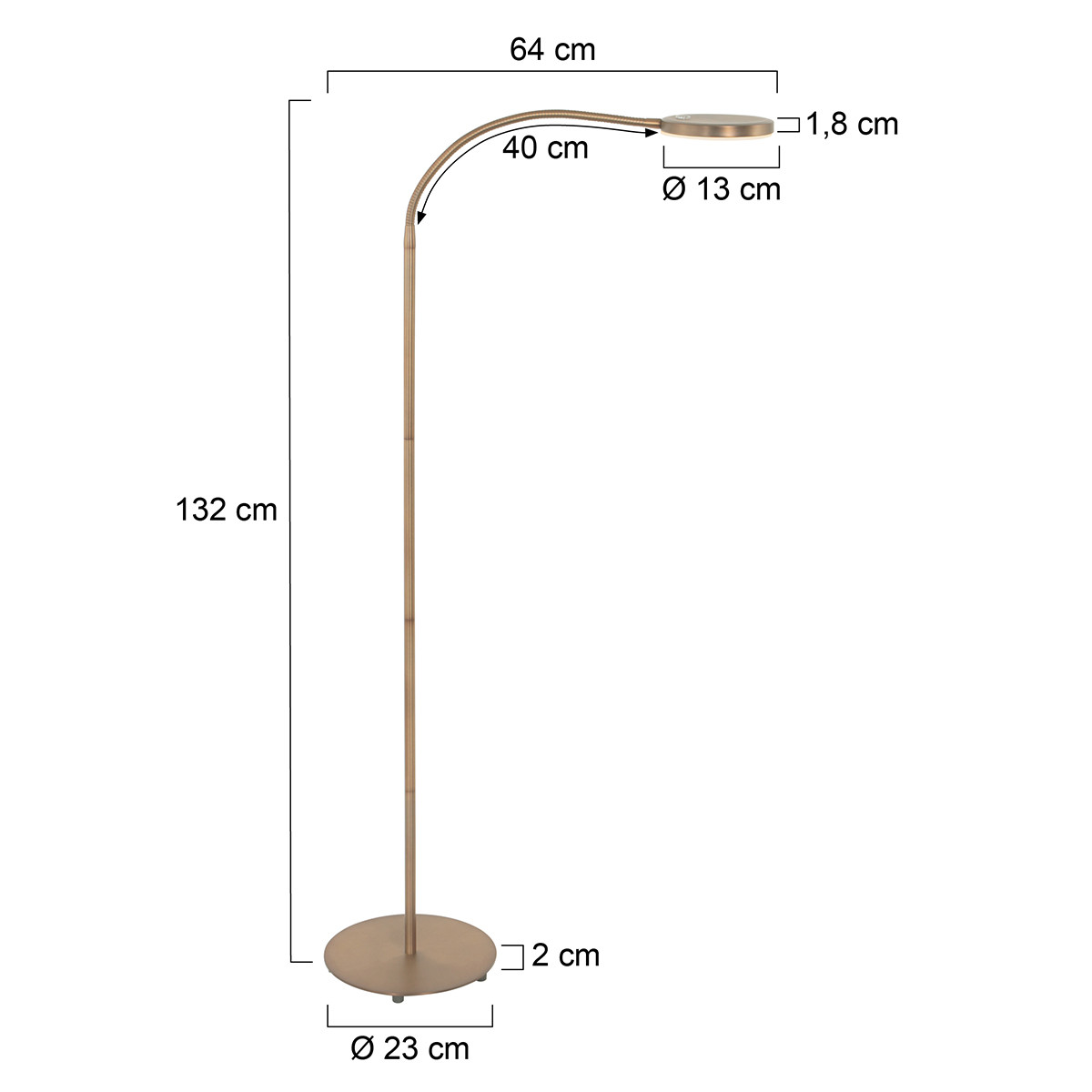 Lampadaire classique réglable en bronze Mexlite Platu – Image 7