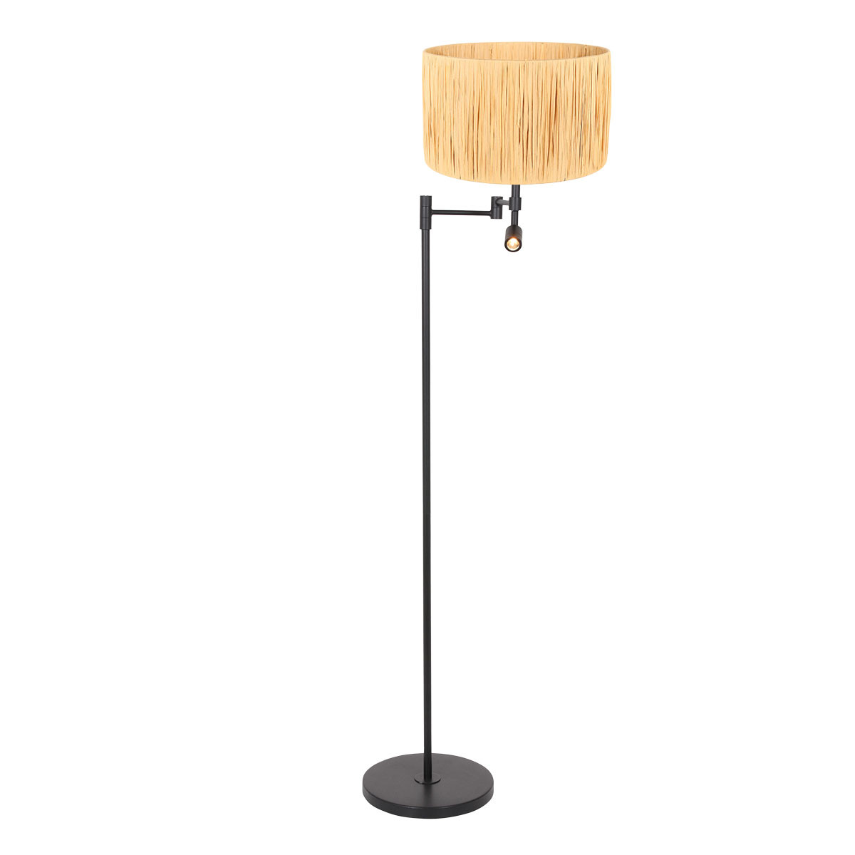 lampadaire-liseuse-design-noir-abat-jour-raphia-steinhauer-stang-naturel-et-noir-3718zw