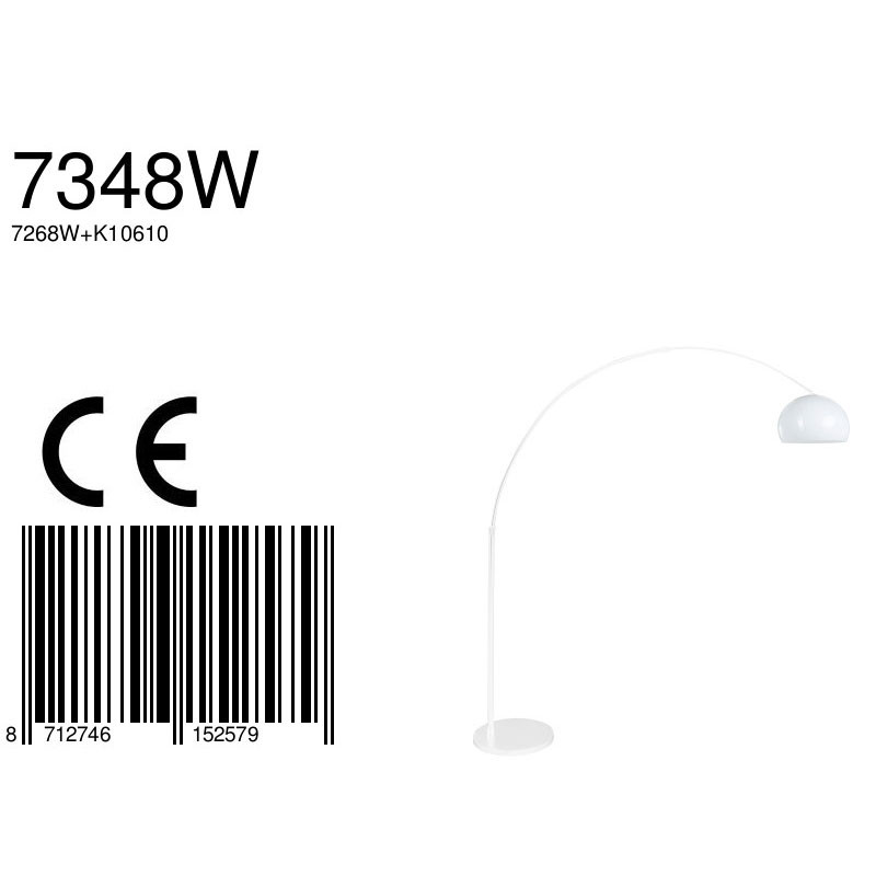 Lampadaire moderne avec abat-jour plexiglas Steinhauer Sparkled light opaque – Image 8