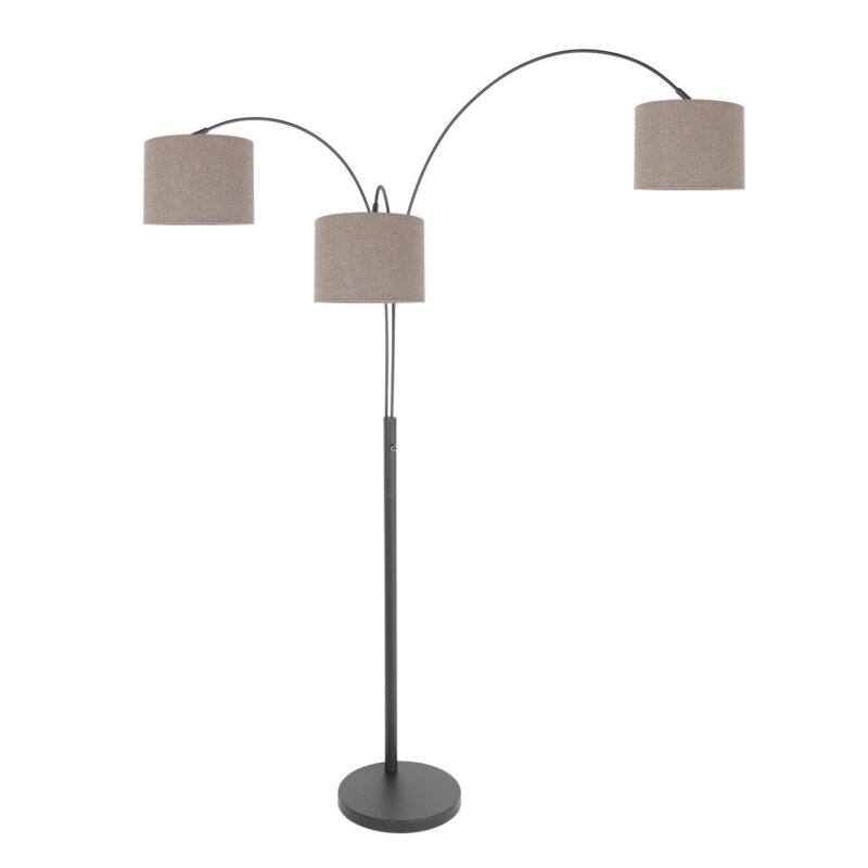 lampadaire-moderne-avec-abat-jours-marron-steinhauer-sparkled-light-3826zw-13