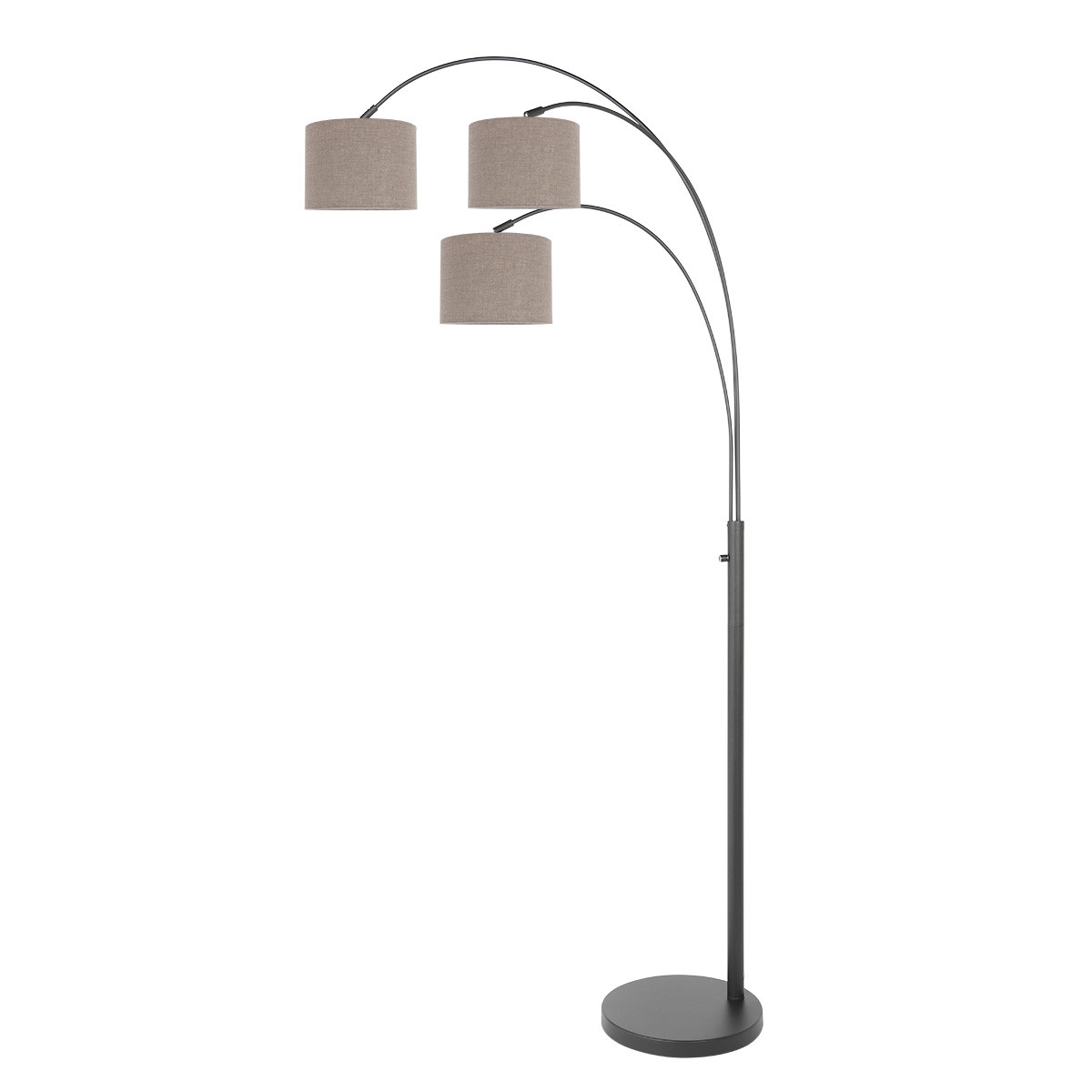 Lampadaire moderne avec abat-jours marron Steinhauer Sparkled light – Image 2