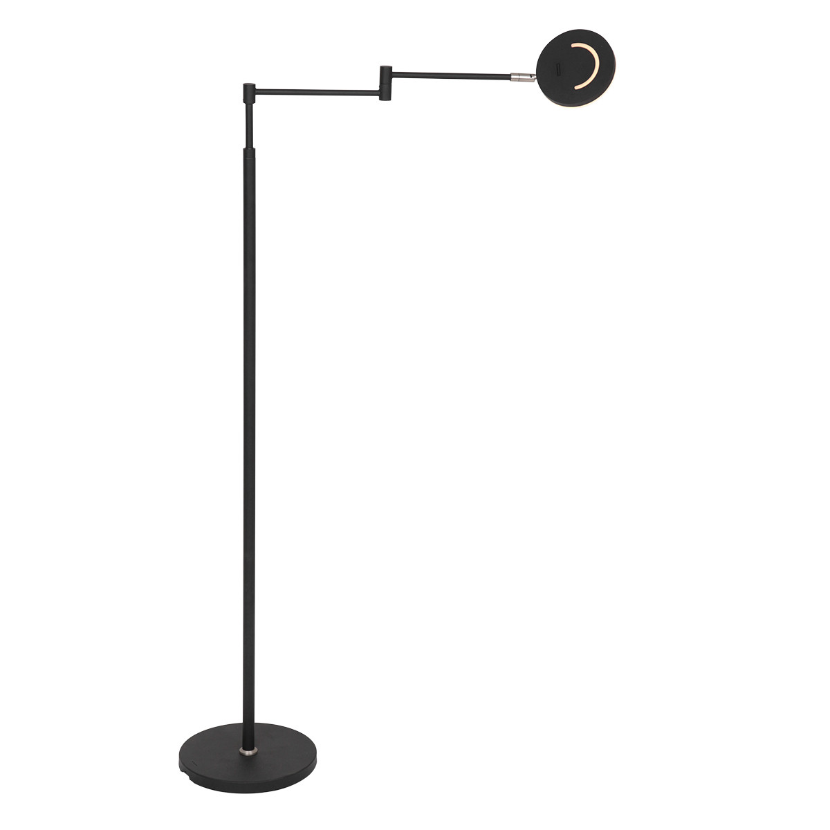 Lampadaire moderne noir avec abat-jour rond Steinhauer Soleil noir – Image 11