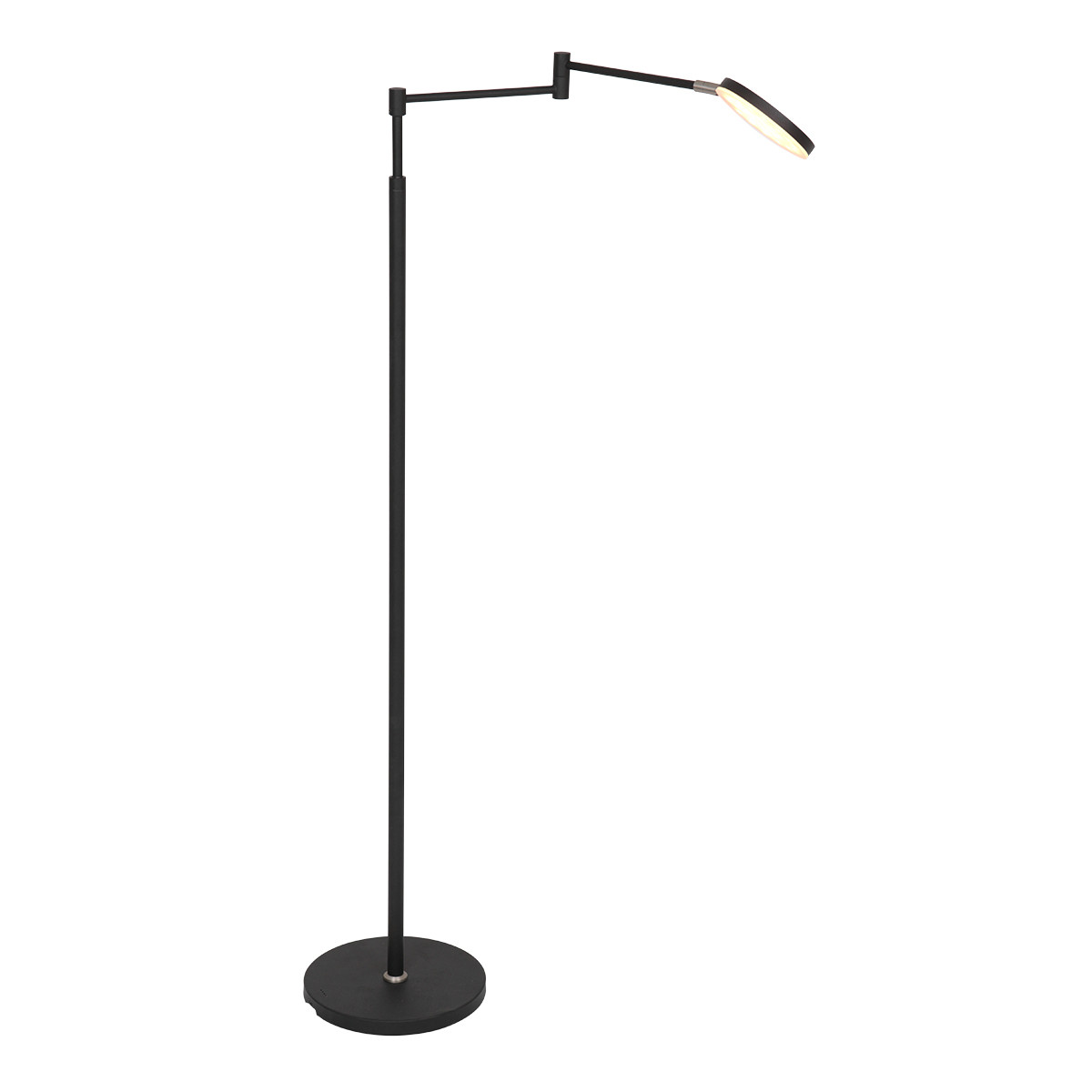 Lampadaire moderne noir avec abat-jour rond Steinhauer Soleil noir – Image 15