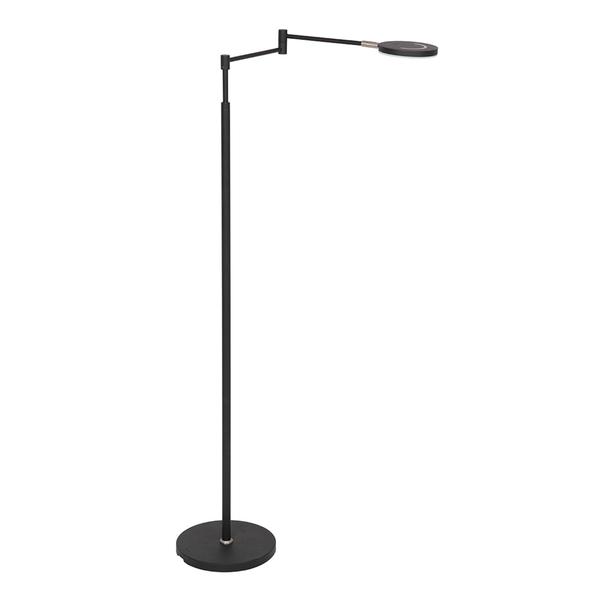 Lampadaire moderne noir avec abat-jour rond Steinhauer Soleil noir – Image 2