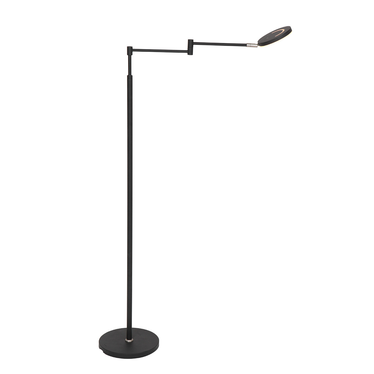 Lampadaire moderne noir avec abat-jour rond Steinhauer Soleil noir – Image 22
