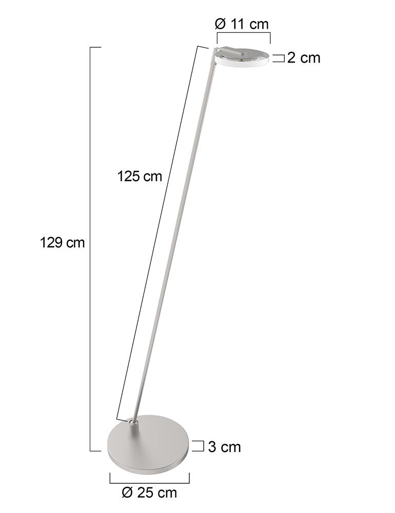 Lampadaire moderne Steinhauer Turound en acier – Image 7