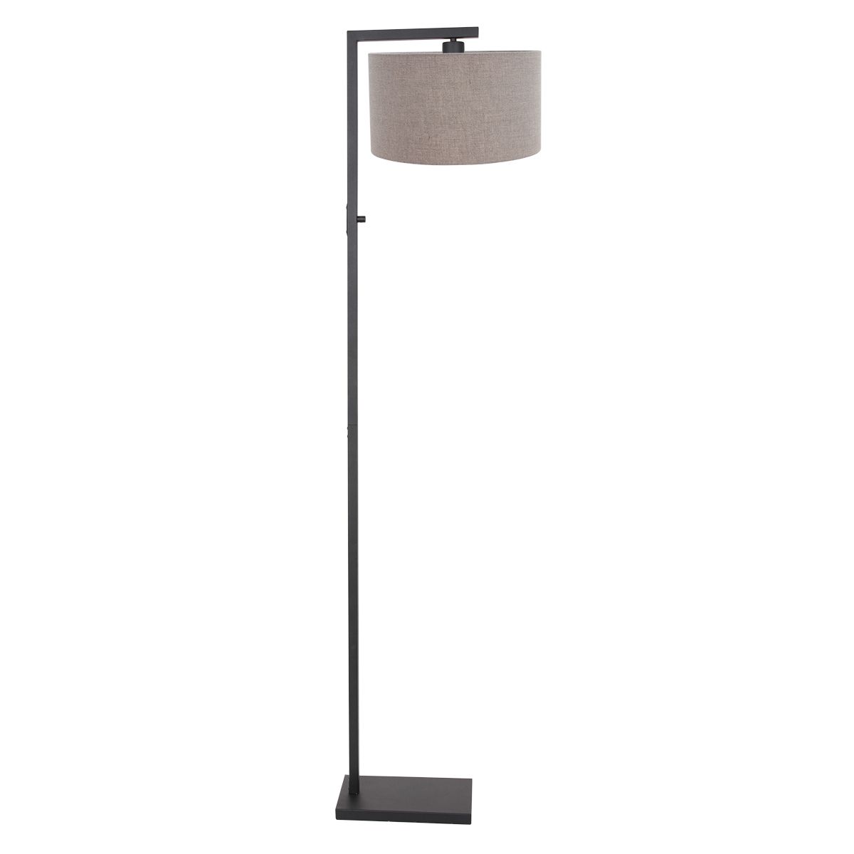 Lampadaire noir abat-jour beige Steinhauer Stang – Image 2