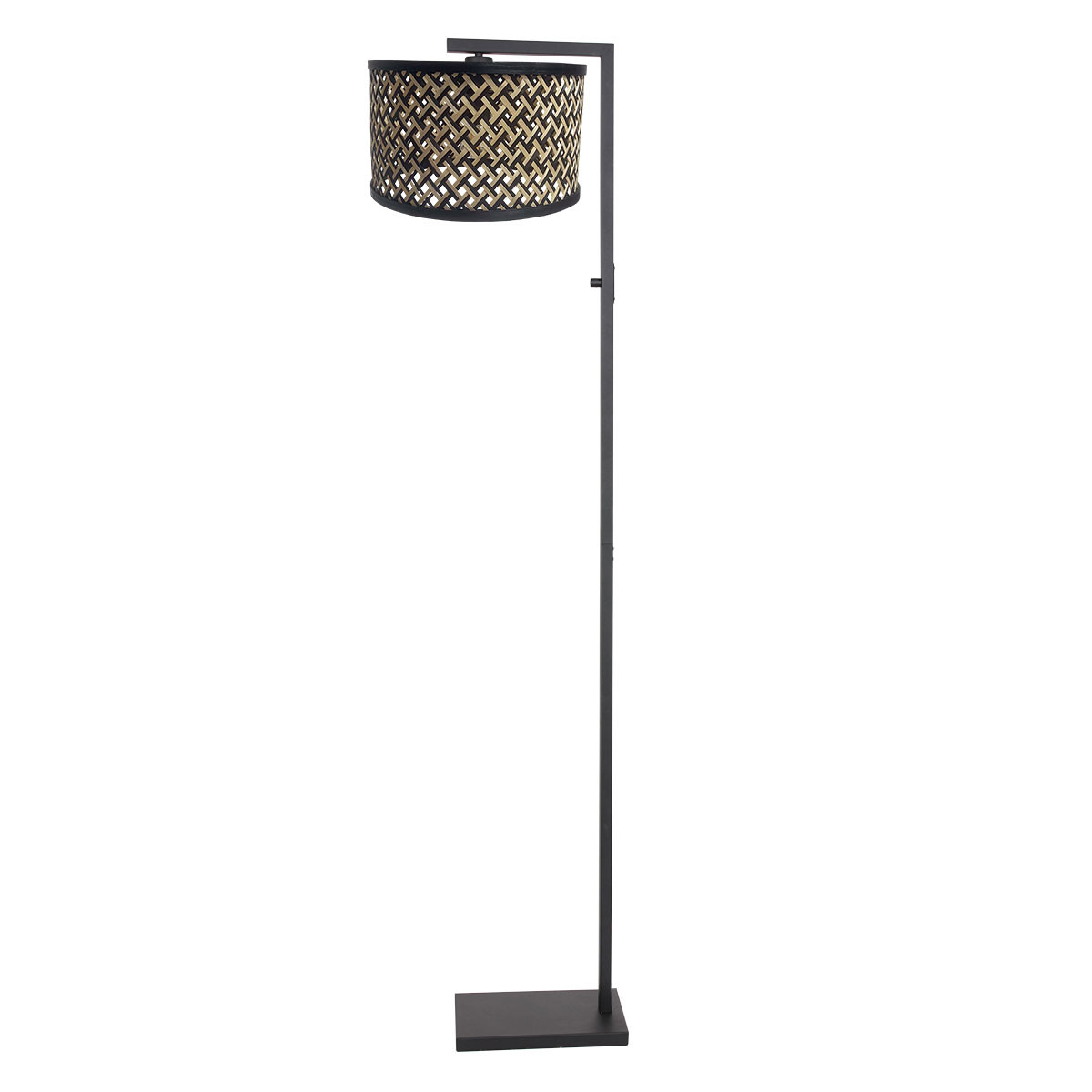 Lampadaire Noir Debout avec Abat-Jour à Motif Steinhauer Stang naturel et noir – Image 2