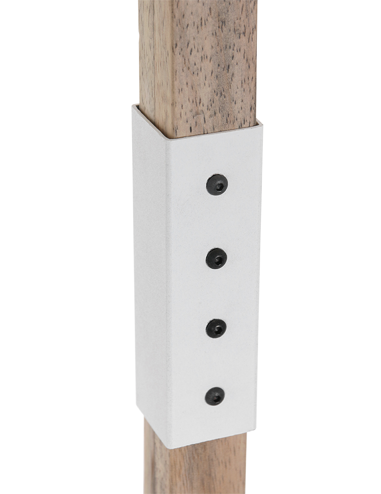 Lampadaire scandinave abat-jour Mexlite Gearwood blanc – Image 7