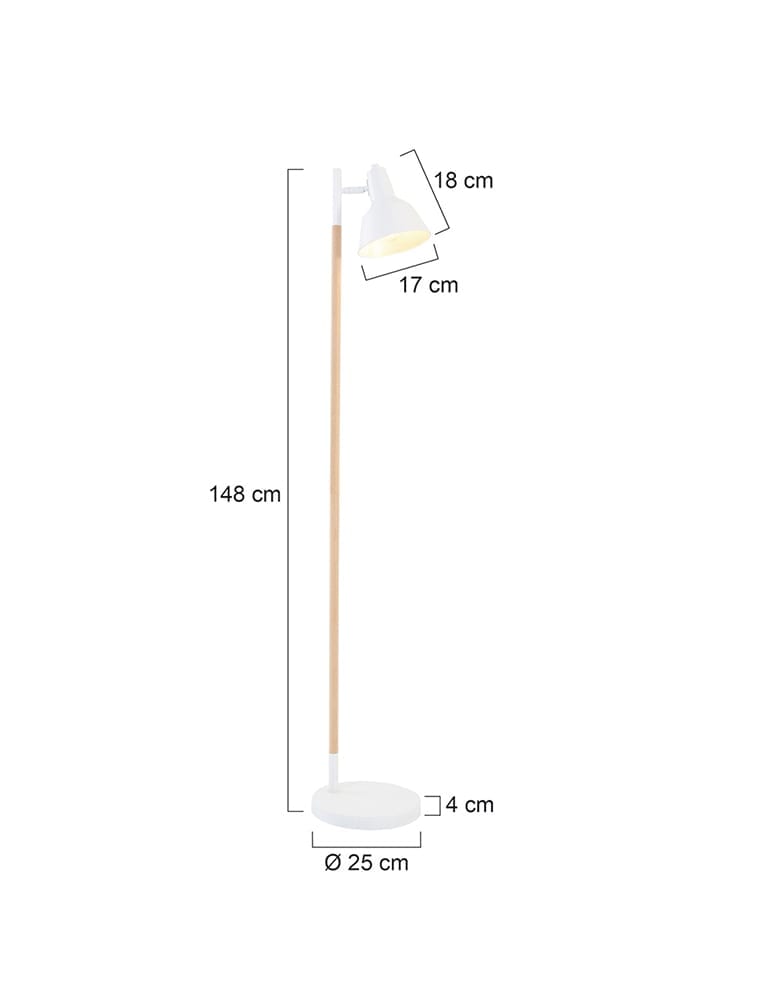 Lampadaire scandinave blanc Light&Living Willena – Image 14