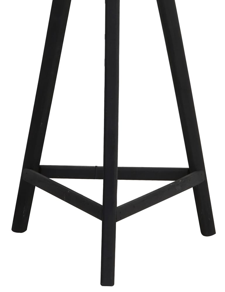 Lampadaire trépied avec abat-jour en bambou Light & Living Tabana noir – Image 5