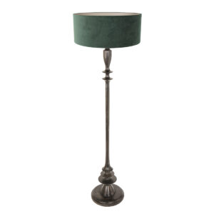 lampadaire-vintage-velours-vert-noir-steinhauer-bois-noirantique-et-vert-3780zw