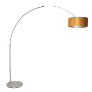 lampe-a-arc-a-abat-jour-cuivre-steinhauer-sparkled-light-orjaune-et-acier-8126st