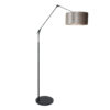 lampe-a-arc-articulee-abat-jour-gris-steinhauer-prestige-chic-noir-8116zw