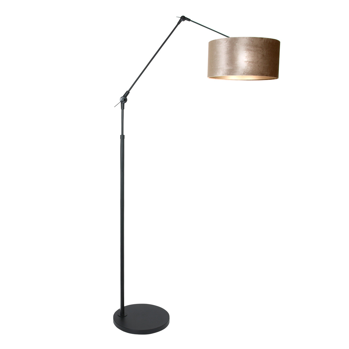 Lampe à arc articulée abat-jour gris Steinhauer Prestige Chic noir – Image 2