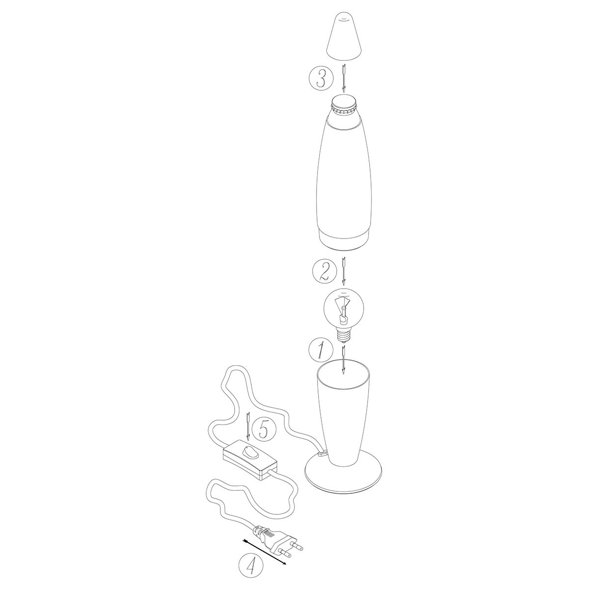 Lampe de table rétro en acier avec design de lave coloré Mexlite Volcan – Image 8